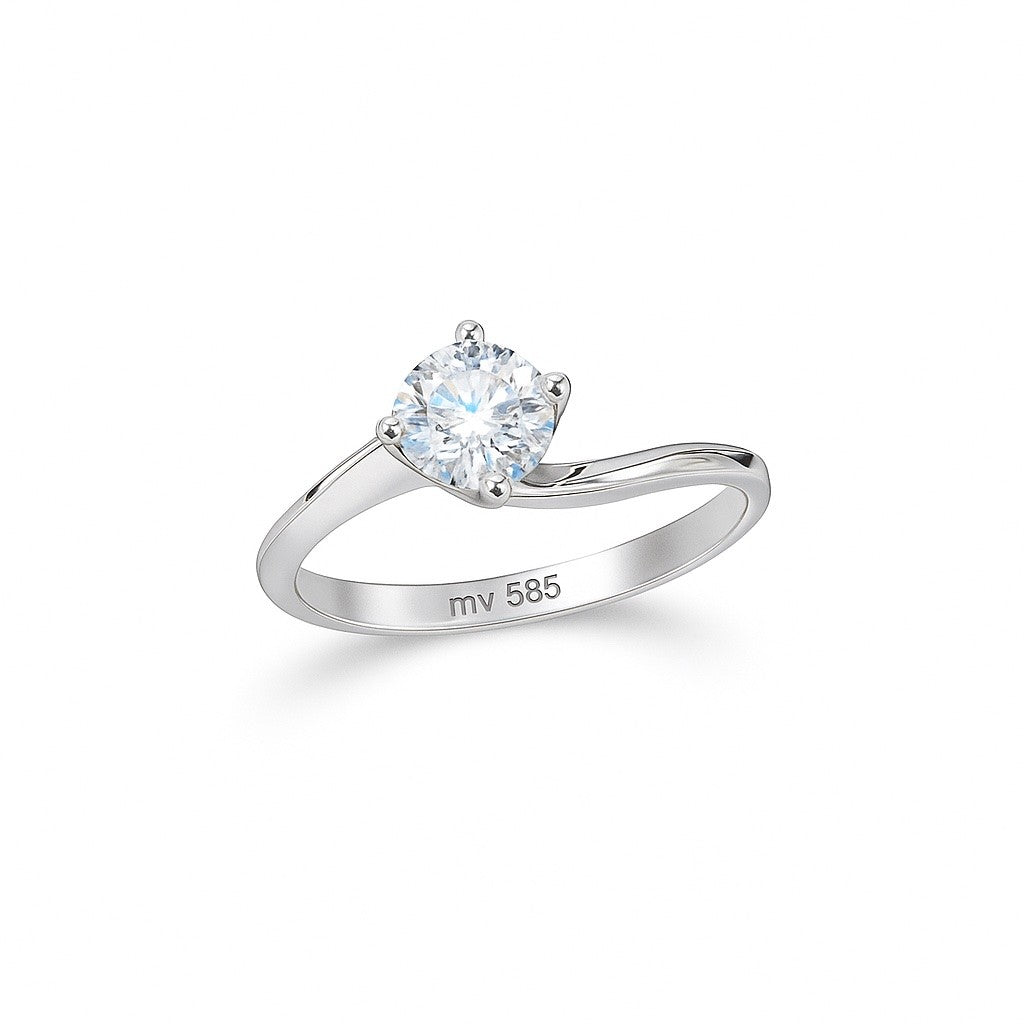 (441) Μονόπετρο 14Κ Λευκό 0.52ct