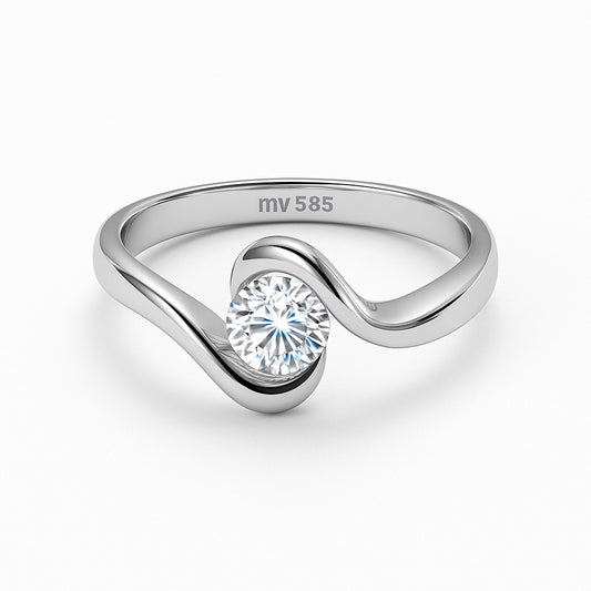 (443) Μονόπετρο 14Κ Λευκό 0.53ct